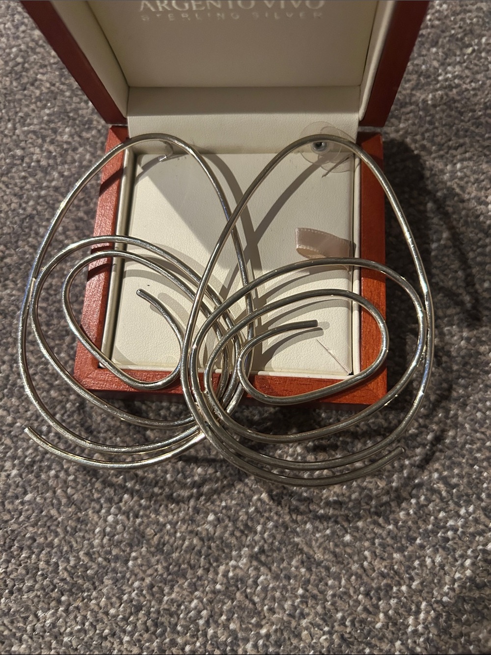 Silver Multi-Loop Statement Hoops